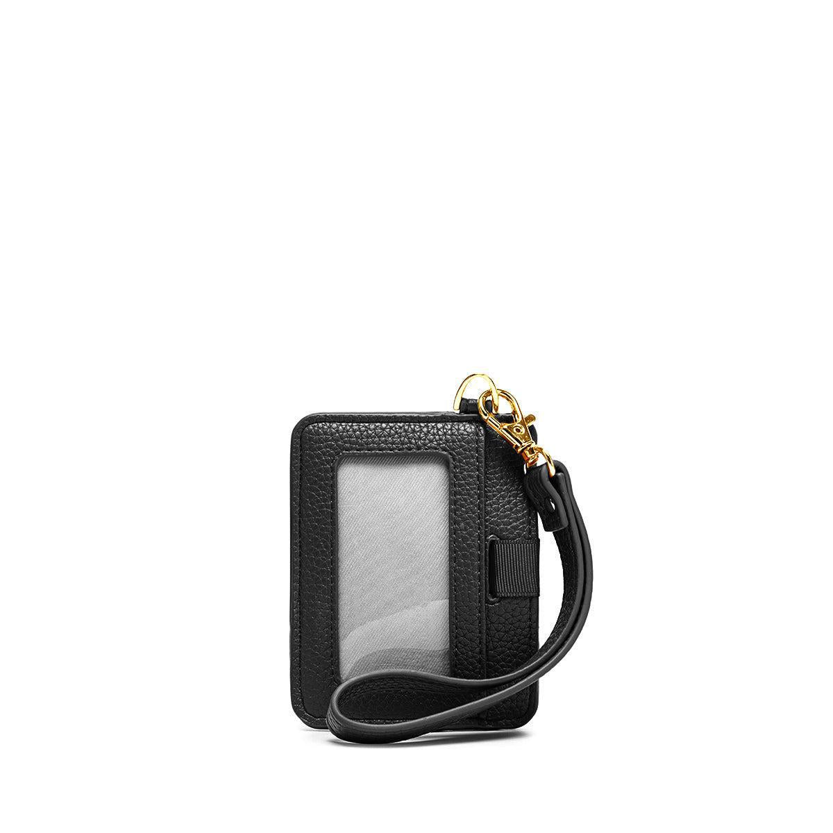 Kit Card Wristlet | Black Pebbled